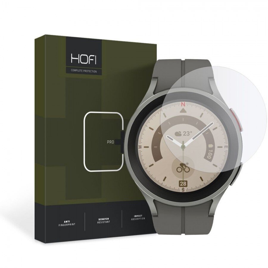 Kaitseklaas Hofi PRO+ - Samsung Galaxy Watch 5 Pro (45mm) hind ja info | Nutikellade ja nutivõrude tarvikud | kaup24.ee
