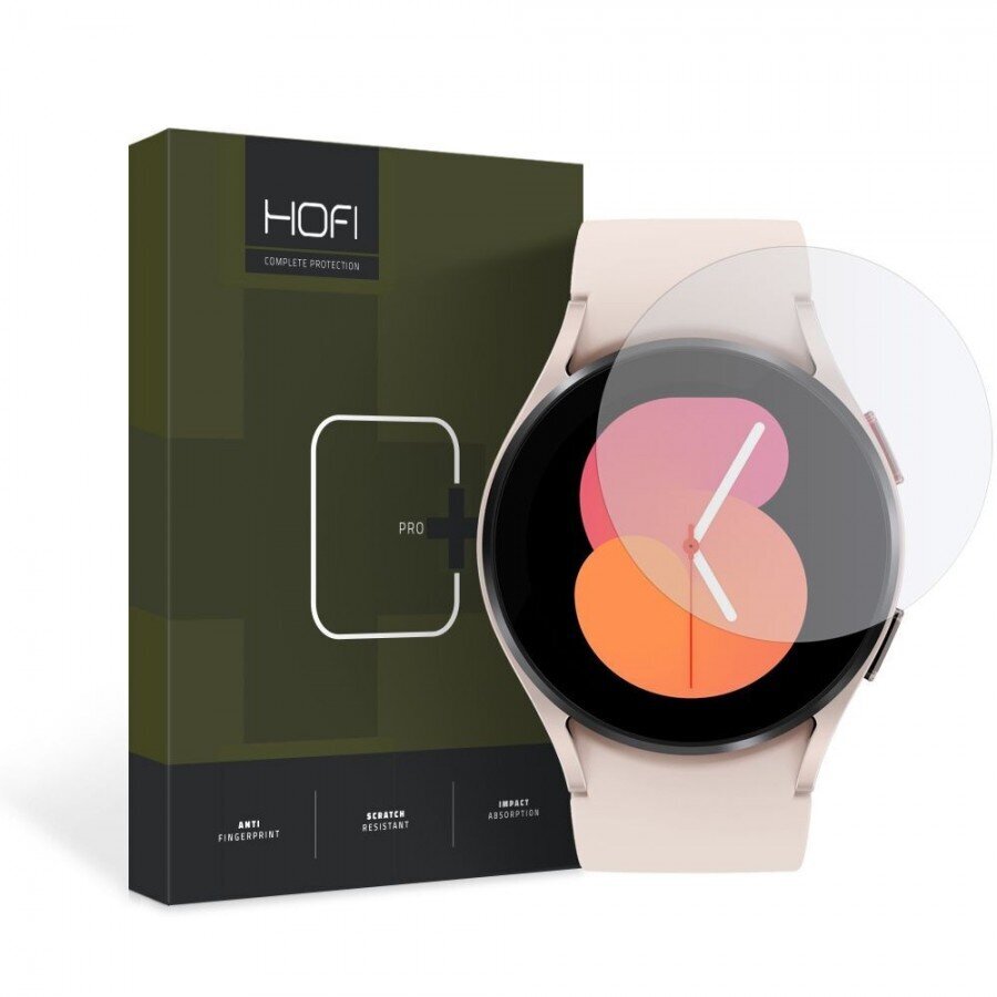 Kaitseklaas Hofi PRO+ - Samsung Galaxy Watch 4 / 5 (44mm) hind ja info | Nutikellade ja nutivõrude tarvikud | kaup24.ee