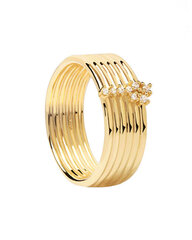 PDPAOLA Классическое позолоченное кольцо с цирконами SUPER NOVA Gold AN01-614 цена и информация | Кольцо | kaup24.ee