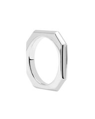 PDPAOLA Элегантное кольцо с родиевым покрытием SIGNATURE LINK Серебро AN02-378 цена и информация | Кольца | kaup24.ee