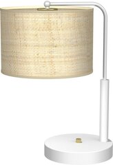 Milagro настольная лампа MARSHALL WHITE / RATTAN 1xE27 цена и информация | Настольные лампы | kaup24.ee