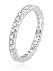 Beneto Kaunis hõbedane sõrmus tsirkoonidega AGG369 hind ja info | Sõrmused | kaup24.ee