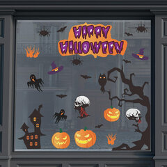 Halloweeni kaunistus – akna-, seinakleebis Vihased kõrvitsad hind ja info | Peokaunistused | kaup24.ee