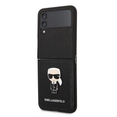 Karl Lagerfeld PU Saffiano Ikonik Case для Samsung Galaxy Z Flip 4 Black цена и информация | Чехлы для телефонов | kaup24.ee