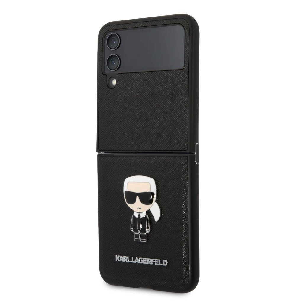 Karl Lagerfeld PU Saffiano Ikonik Case for Samsung Galaxy Z Flip 4 Black цена и информация | Telefoni kaaned, ümbrised | kaup24.ee