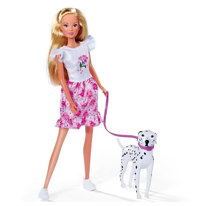 SIMBA nukk Steffi ja Evi koeraga jalutamas hind ja info | Tüdrukute mänguasjad | kaup24.ee