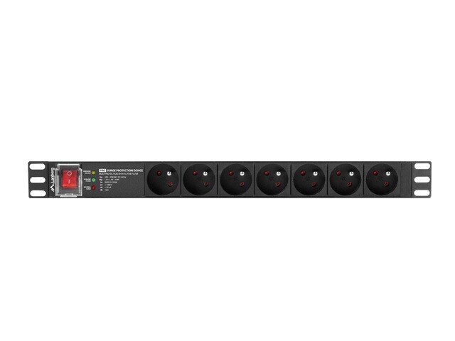 Lanberg Toiteriba PDU rack 19 tolli 1U 16A 7X 230V PL SPD-3MP 2m must цена и информация | Pikendusjuhtmed, kaablid | kaup24.ee