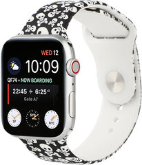 4wrist Silikoonrihm Apple Watchile – Skulls & Bones 42/44/45 mm hind ja info | Nutikellade ja nutivõrude tarvikud | kaup24.ee