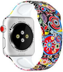 4wrist Silikoonrihm Apple Watchile - Värviline 42/44/45 mm цена и информация | Аксессуары для смарт-часов и браслетов | kaup24.ee