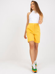 темно-желтые длинные элегантные шорты с карманами цена и информация | Джинсовые шорты | kaup24.ee