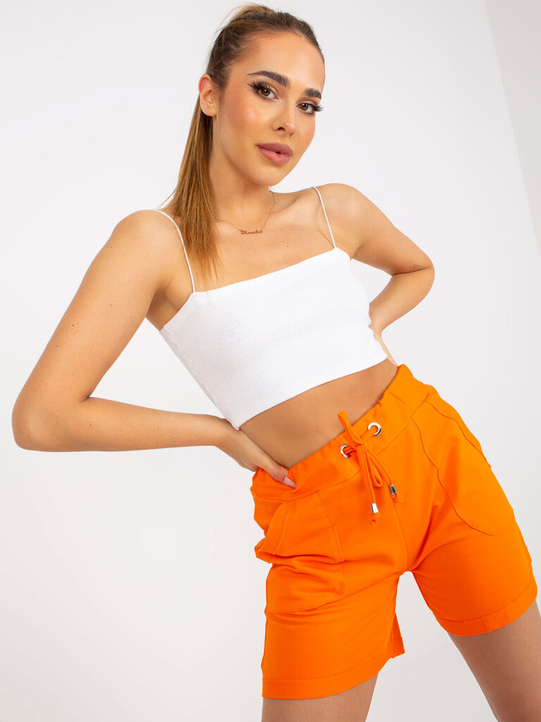 Naiste oranžid lühikesed püksid цена и информация | Naiste lühikesed püksid | kaup24.ee