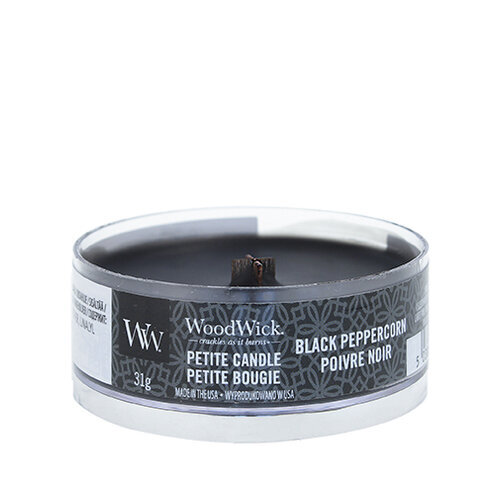 WoodWick Black Peppercorn Petite Candle - Scented travel candle 31.0g цена и информация | Küünlad, küünlajalad | kaup24.ee