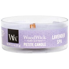 WoodWick ароматическая свеча Lavender Spa Petite, 31 г цена и информация | Подсвечники, свечи | kaup24.ee