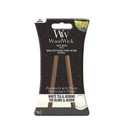 WoodWick Auto Reeds Refill White Tea & Jasmine - Replacement car incense sticks цена и информация | Освежители воздуха для салона | kaup24.ee