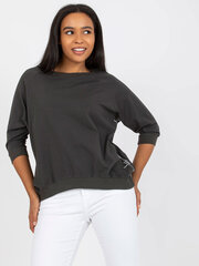 Naiste tume khaki värvi pluss suuruses pluus hind ja info | Naiste pluusid, särgid | kaup24.ee