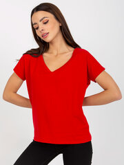 Naiste punane tavaline T-särk hind ja info | Naiste pluusid, särgid | kaup24.ee