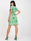 Naiste roheline trükiga kleit цена и информация | Kleidid | kaup24.ee
