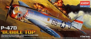 Пластиковая модель Academy P-47D Thunderbolt Bubbletop цена и информация | Склеиваемые модели | kaup24.ee