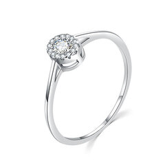 MOISS Роскошное серебряное кольцо с прозрачными цирконами R00020 цена и информация | Кольцо | kaup24.ee