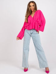 розовая блузка одного размера с v-образным вырезом raquela цена и информация | Женские блузки, рубашки | kaup24.ee