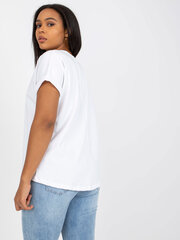 белая хлопковая футболка больших размеров с карманом цена и информация | Футболка женская | kaup24.ee
