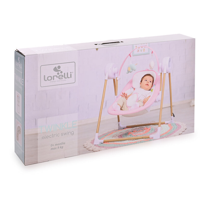 Lamamistool - kiik Lorelli Twinkle, Pink Rhino hind ja info | Beebi lamamistoolid | kaup24.ee