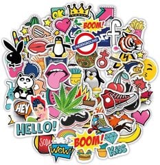 Stickerbomb наклейки граффити для ноутбука , смартфона, скейтборда, виниловые наклейки поп-арт цена и информация | Декоративные наклейки | kaup24.ee