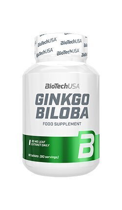 Toidulisand Biotech USA Ginkgo Biloba 90 tab. цена и информация | Vitamiinid | kaup24.ee