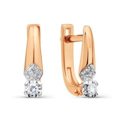 Золотые серьги с алмазами цена и информация | Серьги | kaup24.ee