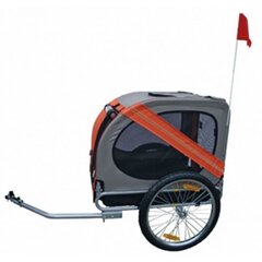 vidaXL koerte jalgrattahaagis oranž hind ja info | Transportkorvid, puurid | kaup24.ee