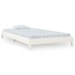 vidaXL virnastatav voodi, valge, 90x200 cm, männipuit hind ja info | Voodid | kaup24.ee