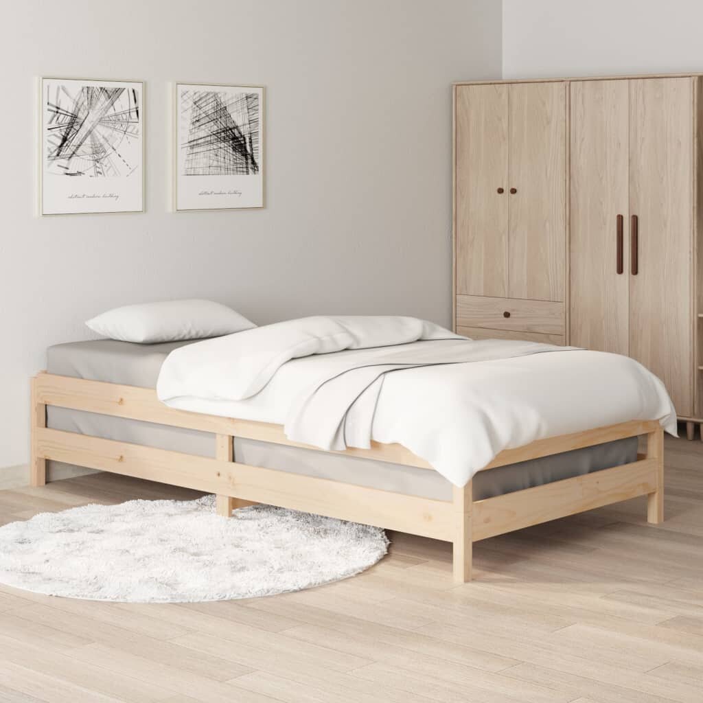 vidaXL virnastatav voodi, 80 x 200 cm, männipuit hind ja info | Voodid | kaup24.ee