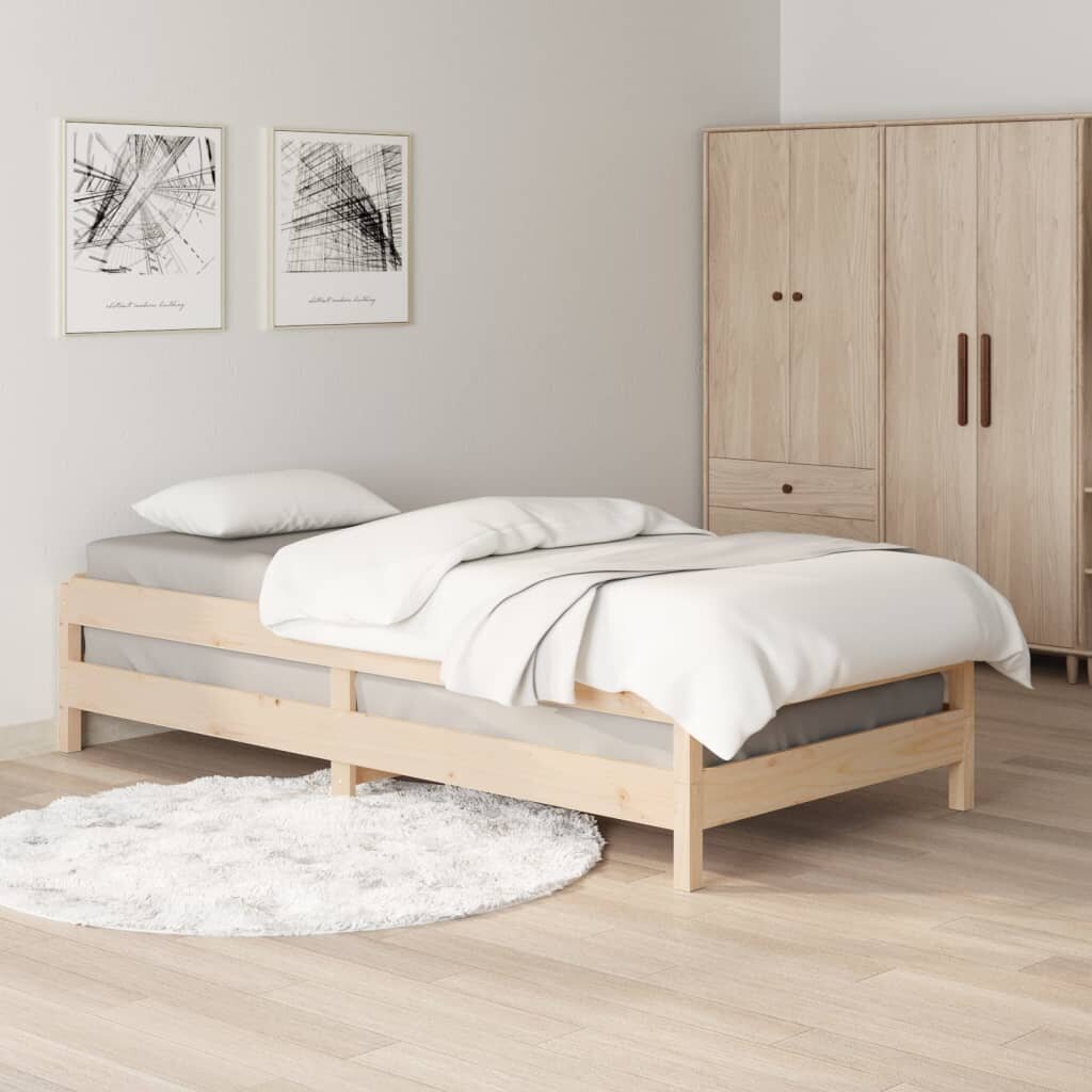 vidaXL virnastatav voodi, 90 x 190 cm, männipuit цена и информация | Voodid | kaup24.ee