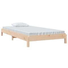 vidaXL virnastatav voodi, 75 x 190 cm, männipuit цена и информация | Кровати | kaup24.ee