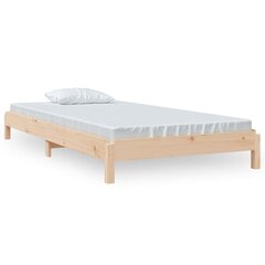 vidaXL virnastatav voodi, 75 x 190 cm, männipuit цена и информация | Кровати | kaup24.ee