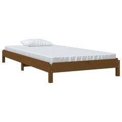 vidaXL virnastatav voodi, meepruun, 75 x 190 cm, männipuit цена и информация | Кровати | kaup24.ee