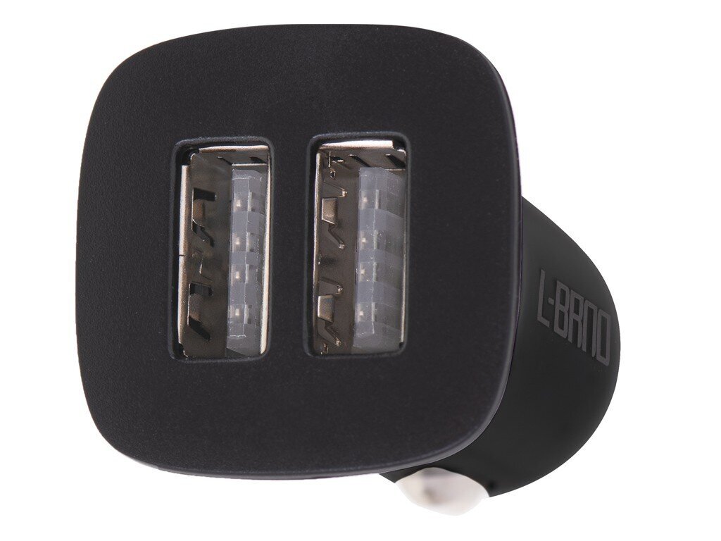 Autolaadija L-Brno Dual USB + Type-C, must hind ja info | Mobiiltelefonide laadijad | kaup24.ee