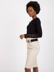 черная блузка с кружевом и короткими рукавами цена и информация | Женские блузки, рубашки | kaup24.ee