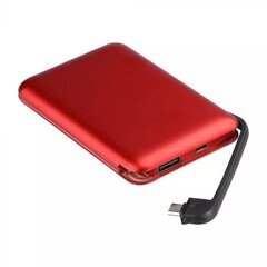 V-tac V-TAC Power Bank 5000 mAh 2,1A punane hind ja info | Akupangad | kaup24.ee