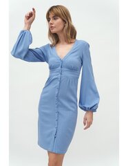 Sinine kleit rinna all oleva lõikega - S170 hind ja info | Kleidid | kaup24.ee
