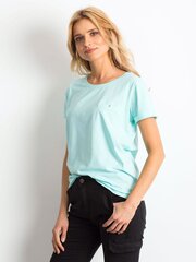 Базовая хлопковая футболка для женщин, мятного цвета  цена и информация | Женские футболки | kaup24.ee