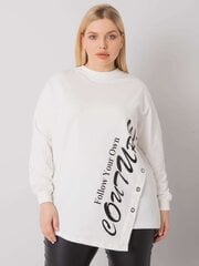 Блузка больших размеров с надписью, цвета экрю  цена и информация | Женские блузки, рубашки | kaup24.ee