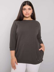 Женская блуза Plus size цвета хаки цена и информация | Женские толстовки | kaup24.ee