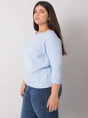 jasnoniebieska codzienna bluzka plus size z rękawem 3/4 цена и информация | Женские блузки, рубашки | kaup24.ee