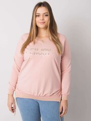 brudnoróżowa damska bluzka plus size z rękawem 3/4 цена и информация | Женские блузки, рубашки | kaup24.ee