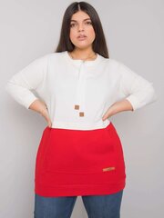 Naiste punane ja valge pluss suuruses dressipluus hind ja info | Naiste kampsunid | kaup24.ee