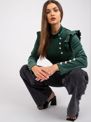 Женская повседневная блуза, темно-зеленая  цена и информация | Женские блузки, рубашки | kaup24.ee