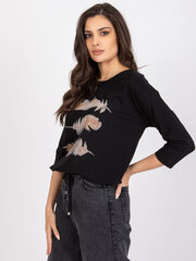 Женская блуза в стиле кэжуал, черная  цена и информация | Женские блузки, рубашки | kaup24.ee