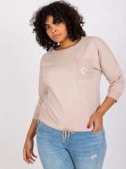 Женская бежевая блузка больших размеров цена и информация | Женские блузки, рубашки | kaup24.ee