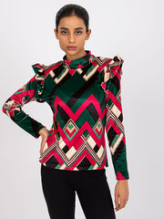 Женская блуза с принтом, темно-зеленая  цена и информация | Футболка женская | kaup24.ee